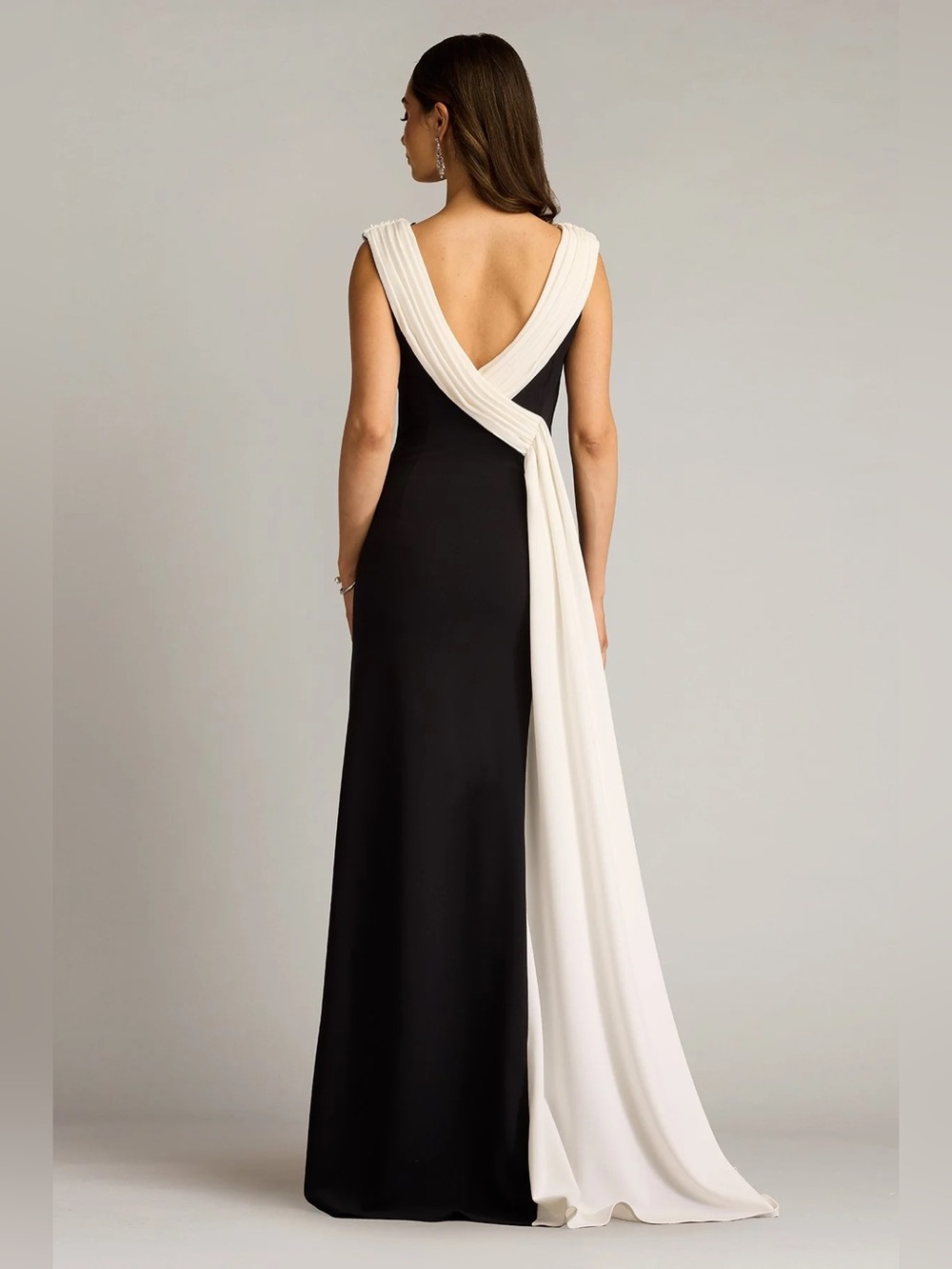 TADASHI SHOJI Plaza Drape Back Gown L - Picture 2 of 8